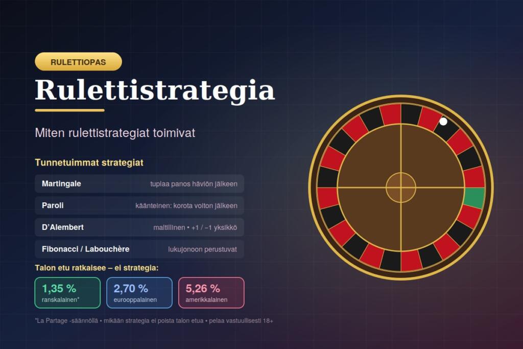 Ruletti strategia – miten rulettistrategiat toimivat